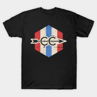 Vintage Patriotic Cross Country Icon T-Shirt